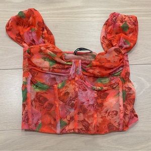 Zara tulle corset top